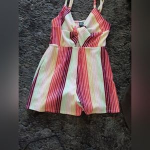 lime,pink,yellow,orange,purple, and white womens xs jumpsuit from target